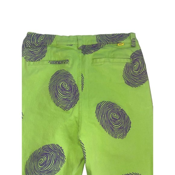 Golf wang  fingerprint lime green Tyler the creator straight leg  30 indie pants - Picture 6 of 6